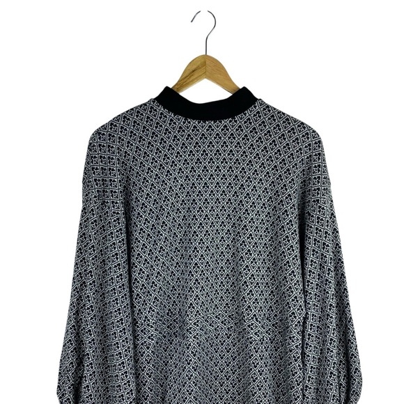 ELOQUII Textured Knit Dress Women’s Size 14/16 Black White/Gray High Neck - Picture 3 of 11